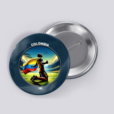 Cool Colombia National Soccer Team With Flag Button