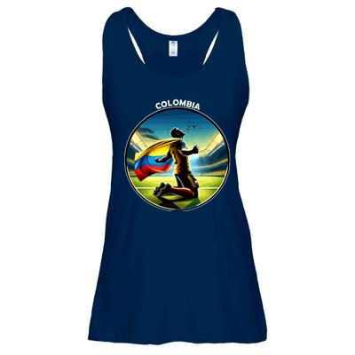 Cool Colombia National Soccer Team With Flag Ladies Essential Flowy Tank