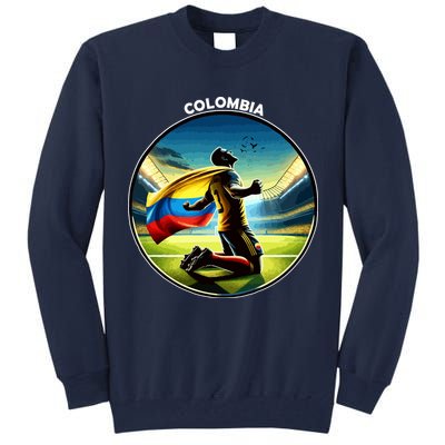 Cool Colombia National Soccer Team With Flag Tall Sweatshirt