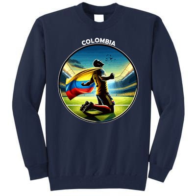 Cool Colombia National Soccer Team With Flag Tall Sweatshirt