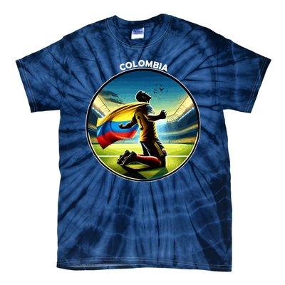 Cool Colombia National Soccer Team With Flag Tie-Dye T-Shirt