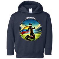 Cool Colombia National Soccer Team With Flag Toddler Hoodie