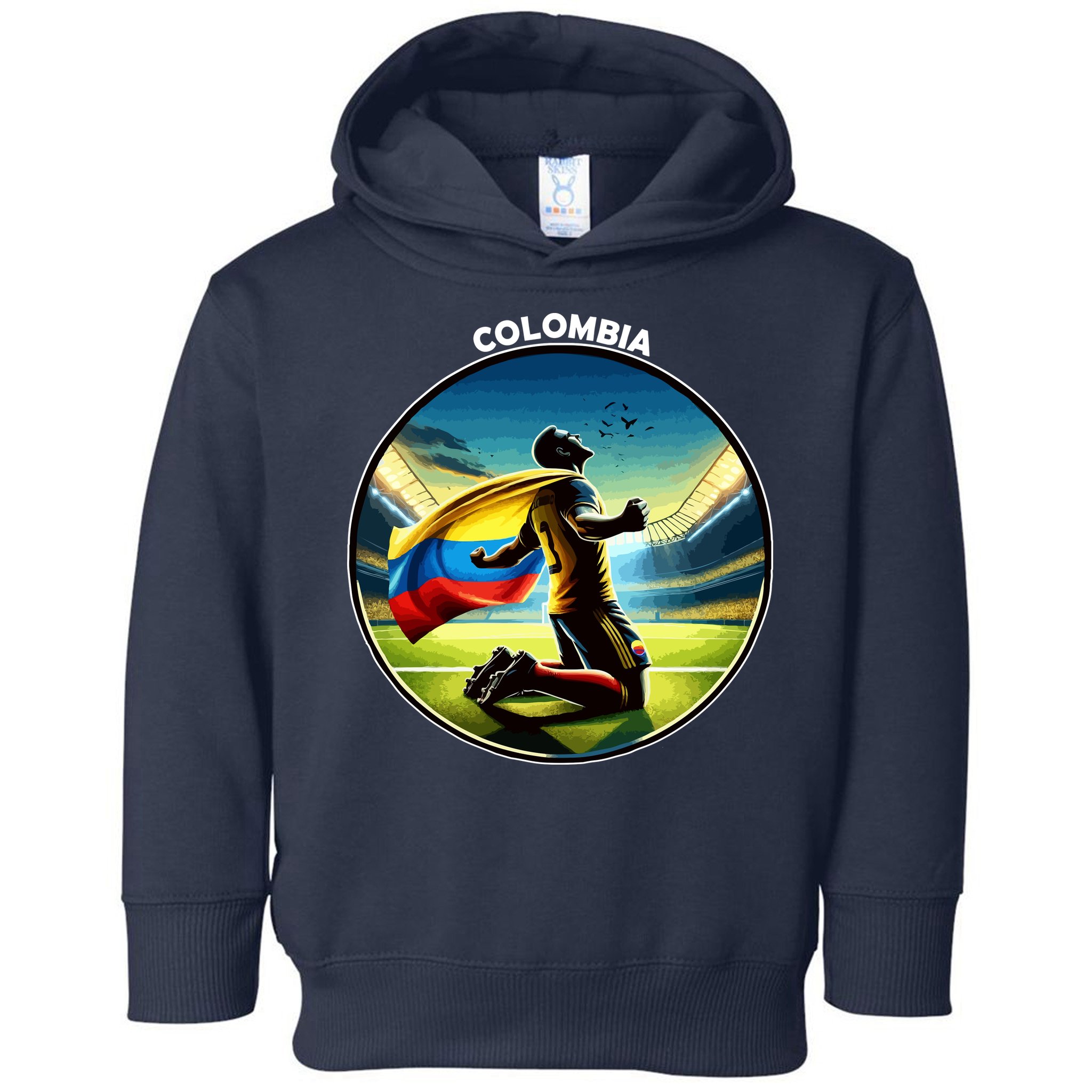 Cool Colombia National Soccer Team With Flag Toddler Hoodie