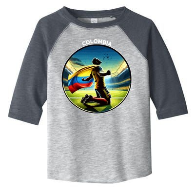 Cool Colombia National Soccer Team With Flag Toddler Fine Jersey T-Shirt