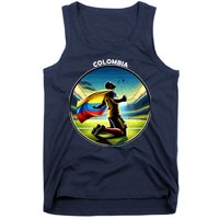 Cool Colombia National Soccer Team With Flag Tank Top