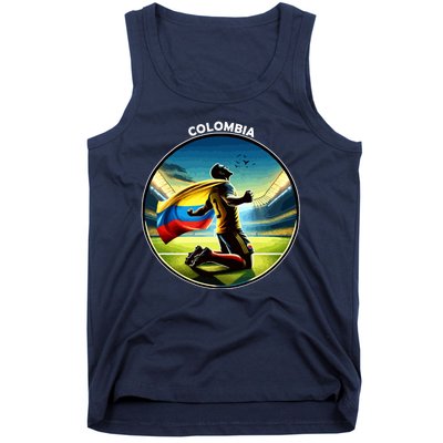 Cool Colombia National Soccer Team With Flag Tank Top