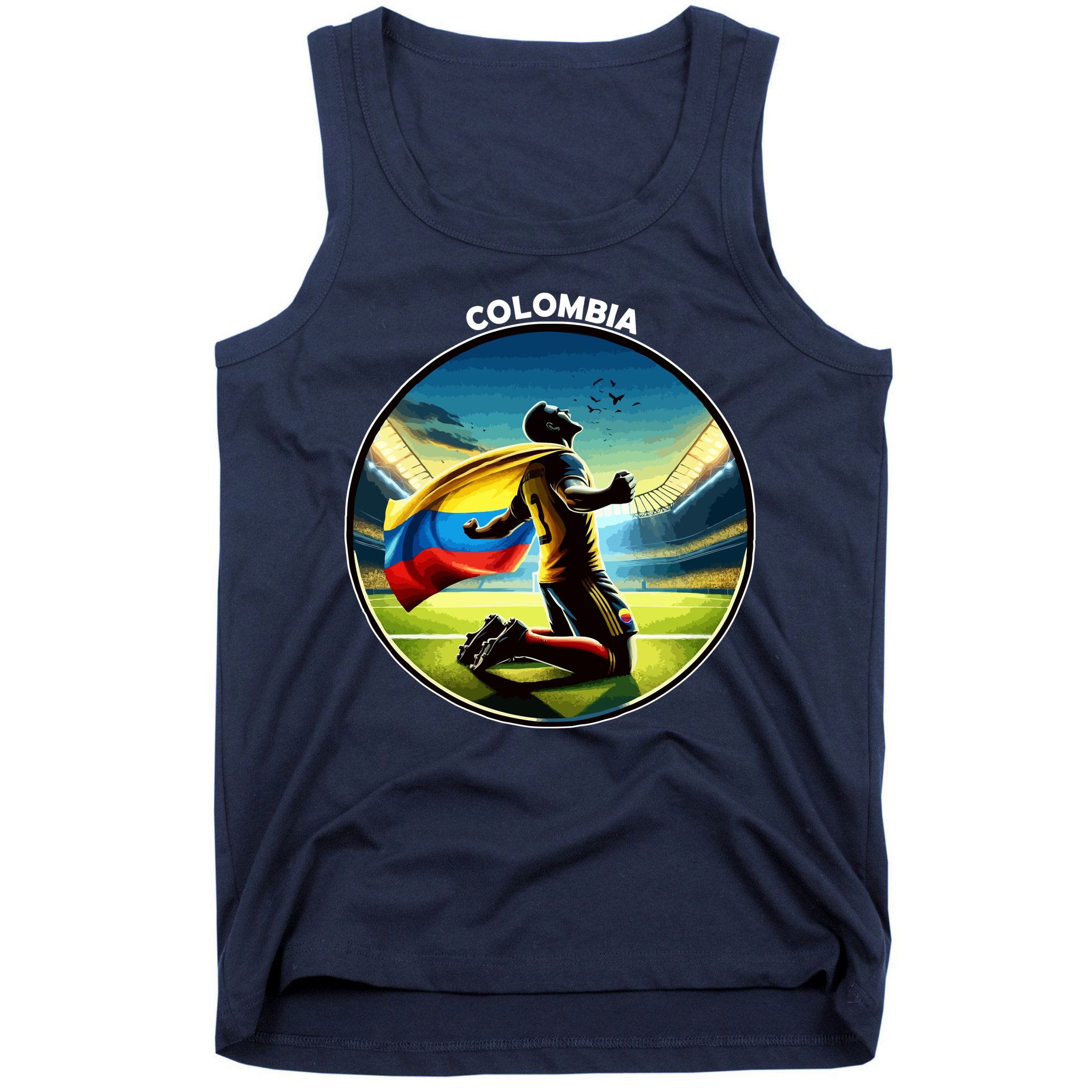 Cool Colombia National Soccer Team With Flag Tank Top