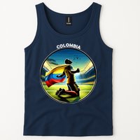 Cool Colombia National Soccer Team With Flag Tank Top