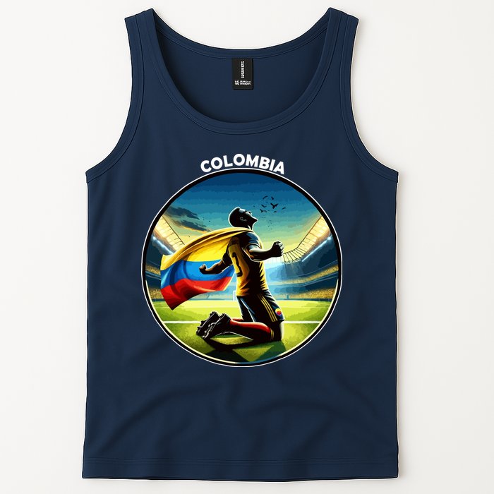 Cool Colombia National Soccer Team With Flag Tank Top