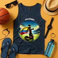 Cool Colombia National Soccer Team With Flag Tank Top