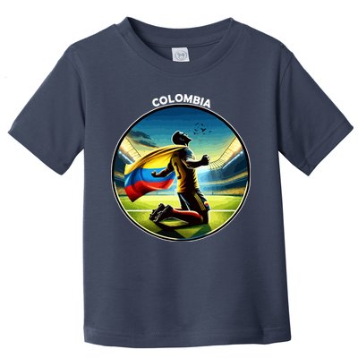 Cool Colombia National Soccer Team With Flag Toddler T-Shirt