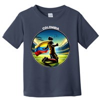 Cool Colombia National Soccer Team With Flag Toddler T-Shirt