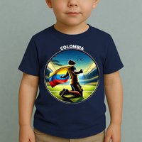 Cool Colombia National Soccer Team With Flag Toddler T-Shirt