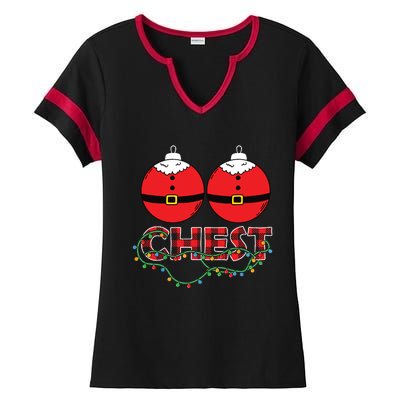 Chestnuts Chest Nuts Christmas Matching Christmas Couples Ladies Halftime Notch Neck Tee