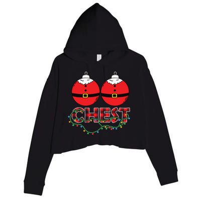 Chestnuts Chest Nuts Christmas Matching Christmas Couples Crop Fleece Hoodie