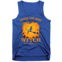 Critical Care Nurse By Day Witch By Night Halloween Fun Funny Gift Tank Top