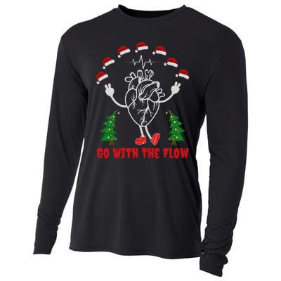 Christmas Cardiac Nurse Anatomical Heart Cardiology Rn Cooling Performance Long Sleeve Crew