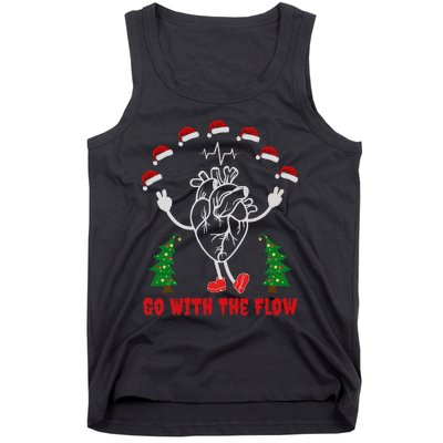 Christmas Cardiac Nurse Anatomical Heart Cardiology Rn Tank Top