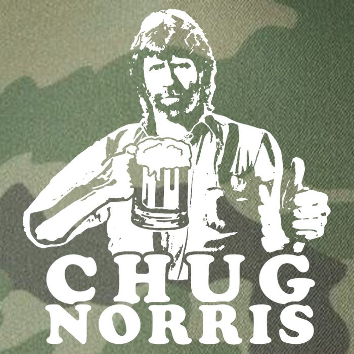Chug Chuck Norris Funny Beer Drinking Hilarious Party 80s 90s Movie Legacy Tie Dye Trucker Hat