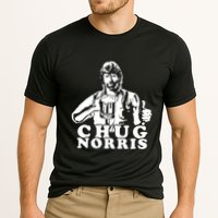 Chug Chuck Norris Funny Beer Drinking Hilarious Party 80s 90s Movie Performance Shirt