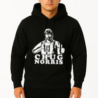 Chug Chuck Norris Funny Beer Drinking Hilarious Party 80s 90s Movie Hoodie