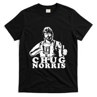 Chug Chuck Norris Funny Beer Drinking Hilarious Party 80s 90s Movie T-Shirt