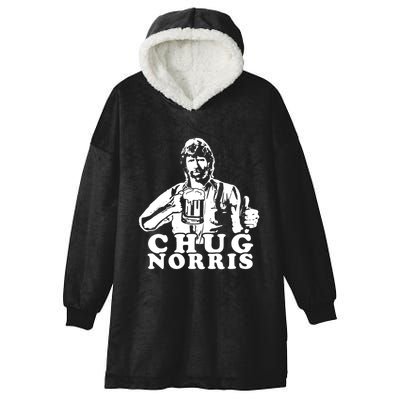 Chug Chuck Norris Funny Beer Drinking Hilarious Party 80s 90s Movie Hooded Wearable Blanket