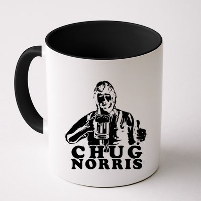 Chug Chuck Norris Funny Beer Drinking Hilarious Party 80s 90s Movie Mug