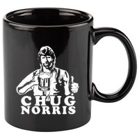 Chug Chuck Norris Funny Beer Drinking Hilarious Party 80s 90s Movie 11oz C Handle Ceramic Mug