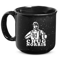 Chug Chuck Norris Funny Beer Drinking Hilarious Party 80s 90s Movie 15oz Campfire Ceramic Mug
