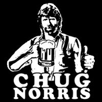 Chug Chuck Norris Funny Beer Drinking Hilarious Party 80s 90s Movie 16 in Basic Backpack