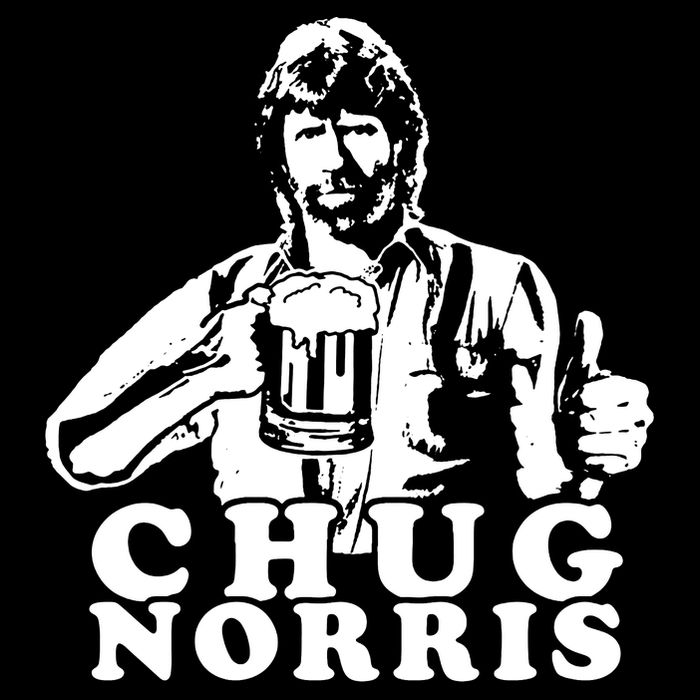 Chug Chuck Norris Funny Beer Drinking Hilarious Party 80s 90s Movie 16 in Basic Backpack