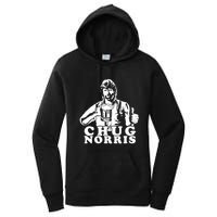 Chug Chuck Norris Funny Beer Drinking Hilarious Party 80s 90s Movie Women's Pullover Hoodie