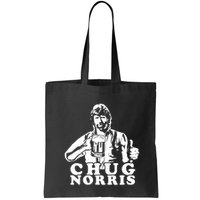 Chug Chuck Norris Funny Beer Drinking Hilarious Party 80s 90s Movie Bag