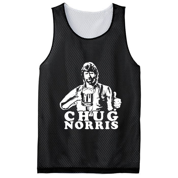 Chug Chuck Norris Funny Beer Drinking Hilarious Party 80s 90s Movie Mesh Reversible Basketball Jersey Tank