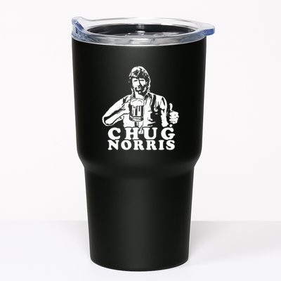 Chug Chuck Norris Funny Beer Drinking Hilarious Party 80s 90s Movie Tumbler