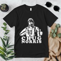 Chug Chuck Norris Funny Beer Drinking Hilarious Party 80s 90s Movie Premium T-Shirt