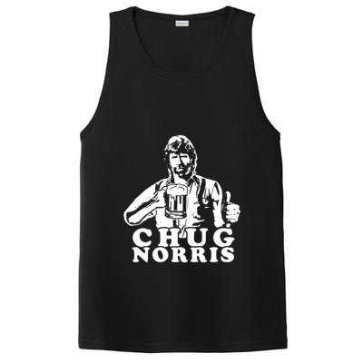Chug Chuck Norris Funny Beer Drinking Hilarious Party 80s 90s Movie PosiCharge Competitor Tank