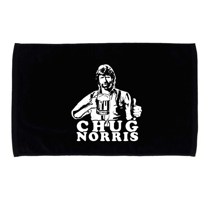 Chug Chuck Norris Funny Beer Drinking Hilarious Party 80s 90s Movie Microfiber Hand Towel