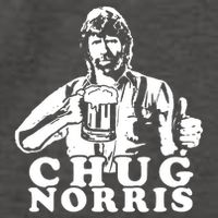 Chug Chuck Norris Funny Beer Drinking Hilarious Party 80s 90s Movie Vector Backpack