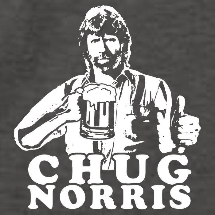 Chug Chuck Norris Funny Beer Drinking Hilarious Party 80s 90s Movie Vector Backpack