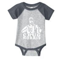 Chug Chuck Norris Funny Beer Drinking Hilarious Party 80s 90s Movie Infant Baby Jersey Bodysuit