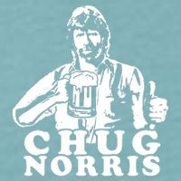 Chug Chuck Norris Funny Beer Drinking Hilarious Party 80s 90s Movie Sueded Cloud Jersey T-Shirt