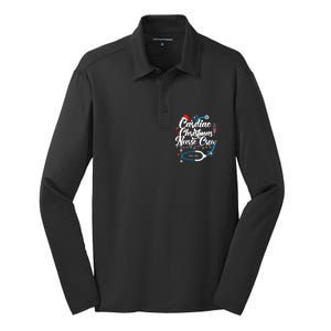 Cardiac Christmas Nurse Crew Holiday Season Silk Touch Performance Long Sleeve Polo