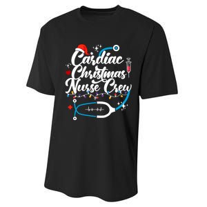 Cardiac Christmas Nurse Crew Holiday Season Performance Sprint T-Shirt