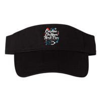 Cardiac Christmas Nurse Crew Holiday Season Valucap Bio-Washed Visor