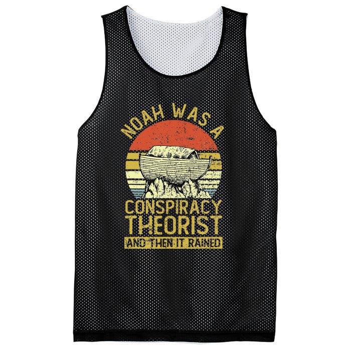 Conservative Christian Noah Was A Conspiracy Theorist Mesh Reversible Basketball Jersey Tank