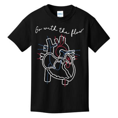 CVICU Cardiac Nurse Anatomy Cardiology Human Heart Flow Kids T-Shirt