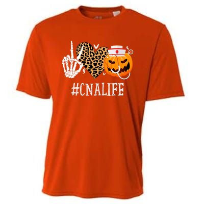 Cna Certified Nursing Assistant Peace Love Pumpkin Halloween Gift Cooling Performance Crew T-Shirt