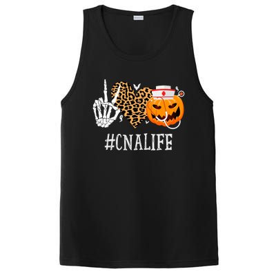 Cna Certified Nursing Assistant Peace Love Pumpkin Halloween Gift PosiCharge Competitor Tank